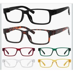 6 BiFOCO Assorted Colors +1.75 Glasses Metalless No Screws Flexible S17